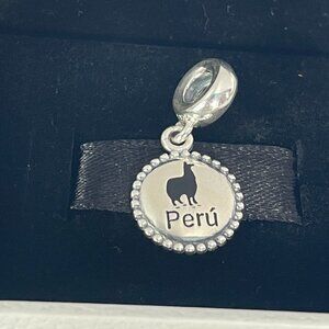 Pandora Peru Lima Dangle Charm Love Travel Pendant Silver 925 Ale
